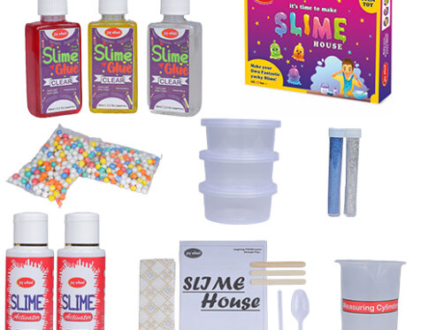 JOY WHEEL Slime House Kit | Best Birthday Gift For Girls and Boys | Slime Kit Toys Age  8 9 10 11 12 13 14 15 15 16 Year | STEM Toys | Best Gift For Kids | DIY Slime Kit Slimy Slimd Gel Jelly Puty Toys Kit